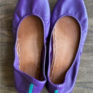 Tieks Classic Lilac Leather Flats, Size 8